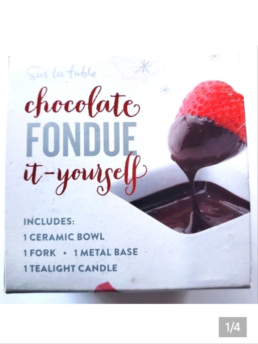 Sur La Table Chocolate Fondue Kit DYI New in Box